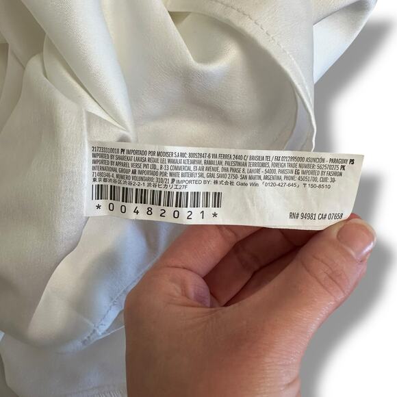 Forever 21 White‎ Satin Slip Dress Lace Bust Mini Dress Women’s Size Large L - Picture 9 of 13